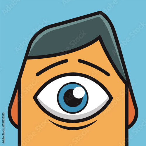 A stylized, half-closed eye, symbolizing visibility, privacy, watchfulness, and personal perception.