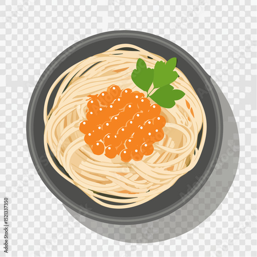 たらこスパゲッティのベクターイラスト