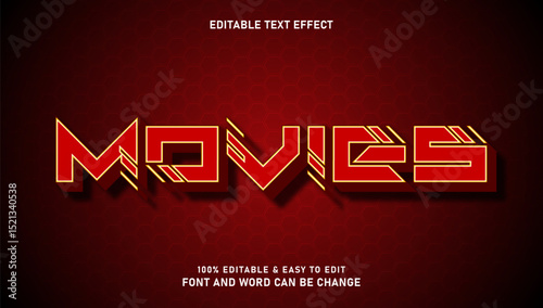 Editable movie text effects