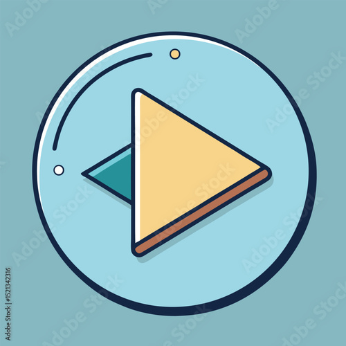A play button, a triangle pointing right within a circle, symbolizing media playback, start, and entertainment.