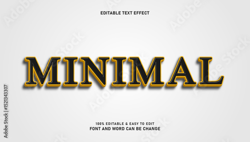 Minimal editable text effect