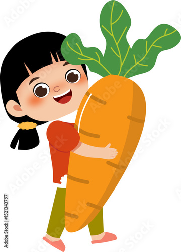 girl and carrot