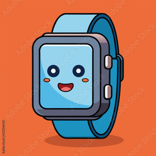 A sleek smartwatch with a square face on a wristband, symbolizing wearable technology, fitness, and connectivity.