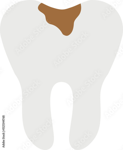Decayed tooth icon. Vector illustration.