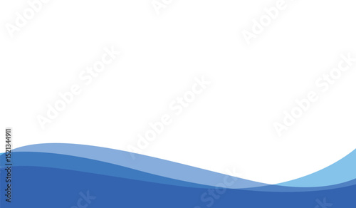 abstract blue wave white background design template