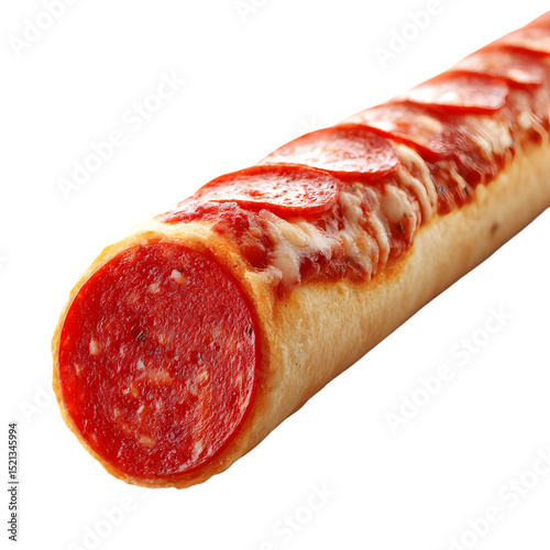 Delicious pepperoni pizza breadstick a tasty snack or meal