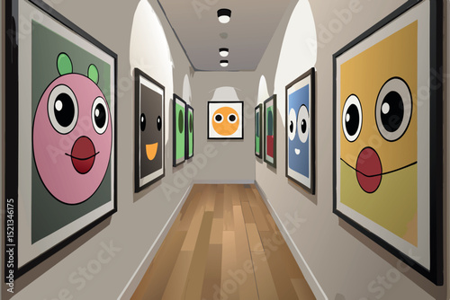 curate a gallery wall for a hallway eps
