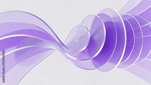 Fototapeta Naklejka Na Ścianę i Meble -  3D Abstract Liquid Glass, Presenting Effects of Transparent and Clear Ribbons, Colorful Folds, and Wavy Lines. Ultra- High- Resolution Rendered Image of the Rainbow Fluid Flow Curve Shape