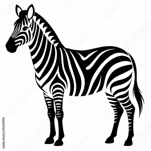 zebra vector illustration Vector icon illustration silhouette Graphics design image white background