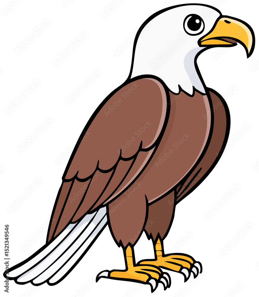 Obraz premium Cute Cartoon Eagle