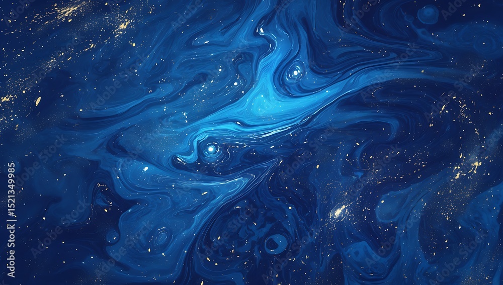 Abstract blue and black background with swirling energy circles Abstract blue and black background with swirling energy circles