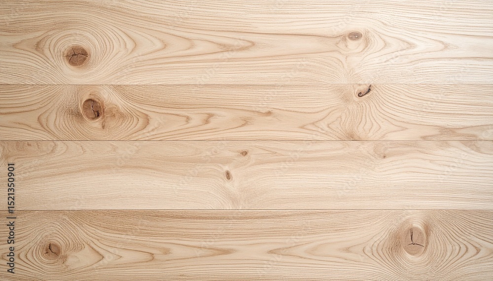 Fototapeta premium Smooth light wood planks with subtle knots and grains