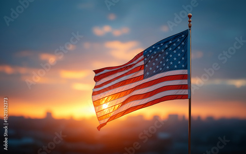 Wallpaper Mural american flag, united states, usa, america, flag, freedom, waving, us, old glory, united, states, National flag, pride, pole, national, patriotism, sky, patriotic, symbol, wind Torontodigital.ca