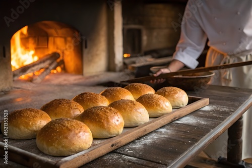 baker with bread