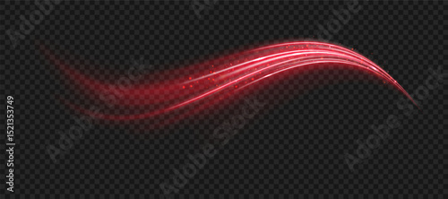 Red light twister with bright glow, spiral energy and curved motion particles. Use for fantasy flames, digital trails, dramatic effects or intense power-themed compositions.