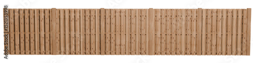 Simple Vertical Board Barrier: This image displays a straightforward garden fence made of evenly spaced vertical timber boards, providing a clean and traditional boundary.