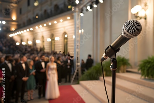 microphone on stage at concert