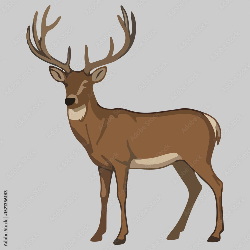 Fototapeta premium Majestic Deer Illustration