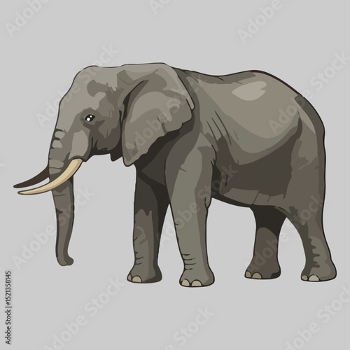 African Elephant Illustration