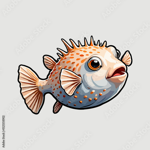 Puffer fish isolated on a white background