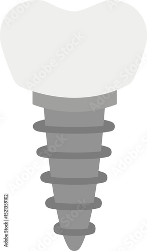 Dental implant icon. Vector illustration.