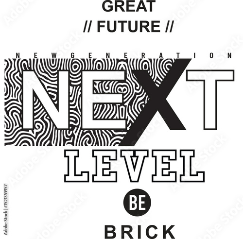 Motivational Graphic Design Featuring "Next Level"