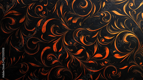 A strict ornament in dark tones for use in graphic resources, backgrounds and underlays.