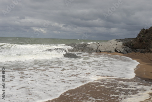 Fototapeta Naklejka Na Ścianę i Meble -  Stormy waves on the coast