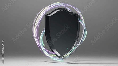 Sleek high-tech futuristic shield design concept