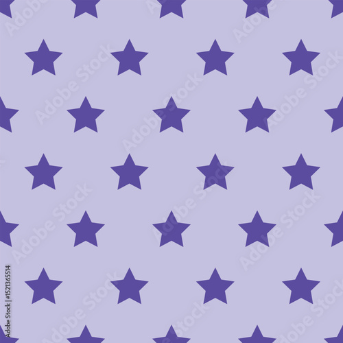Vector children's pattern with purple stars on a light purple background