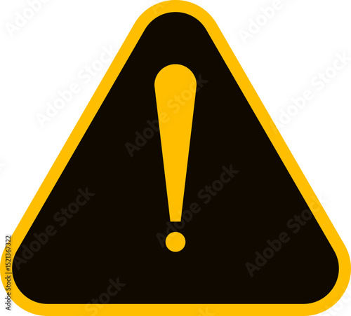 Warning danger triangle icon set. Vector isolated on transparent background hazardous apps and website material symbol in trendy style. Globally harmonized system all classes caution