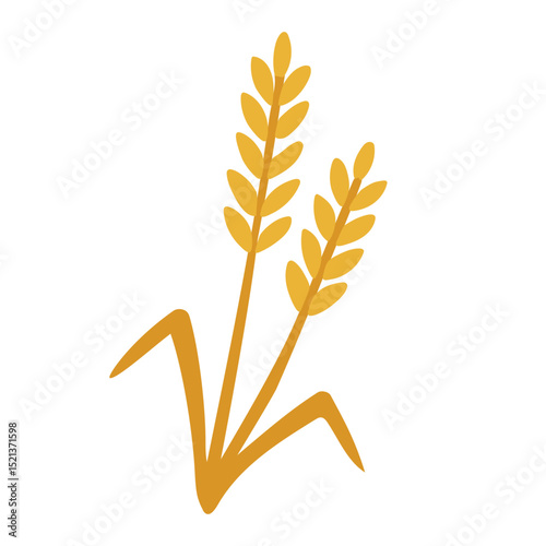Cute Wheat Illustration – Autumn Style