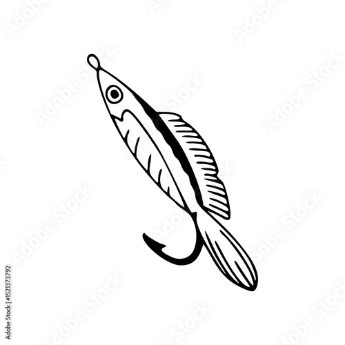 classic fish fishing lure illustration