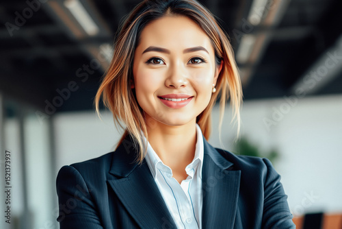 Confident Businesswoman Portrait in Modern Office