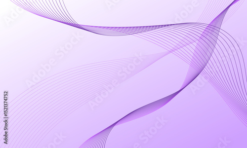 purple smooth lines wave curves with soft gradient abstract background