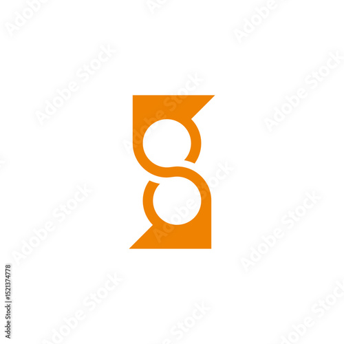 letter s infinity simple geometric logo vector