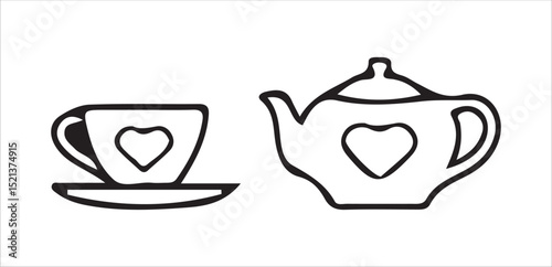 tea cup and teapot