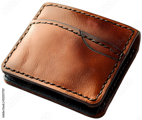 Stylish brown leather wallet with stitching detail, perfect for carrying essentials and adding elegance to daily life.