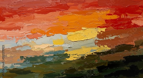 Sunset Landscape Painting