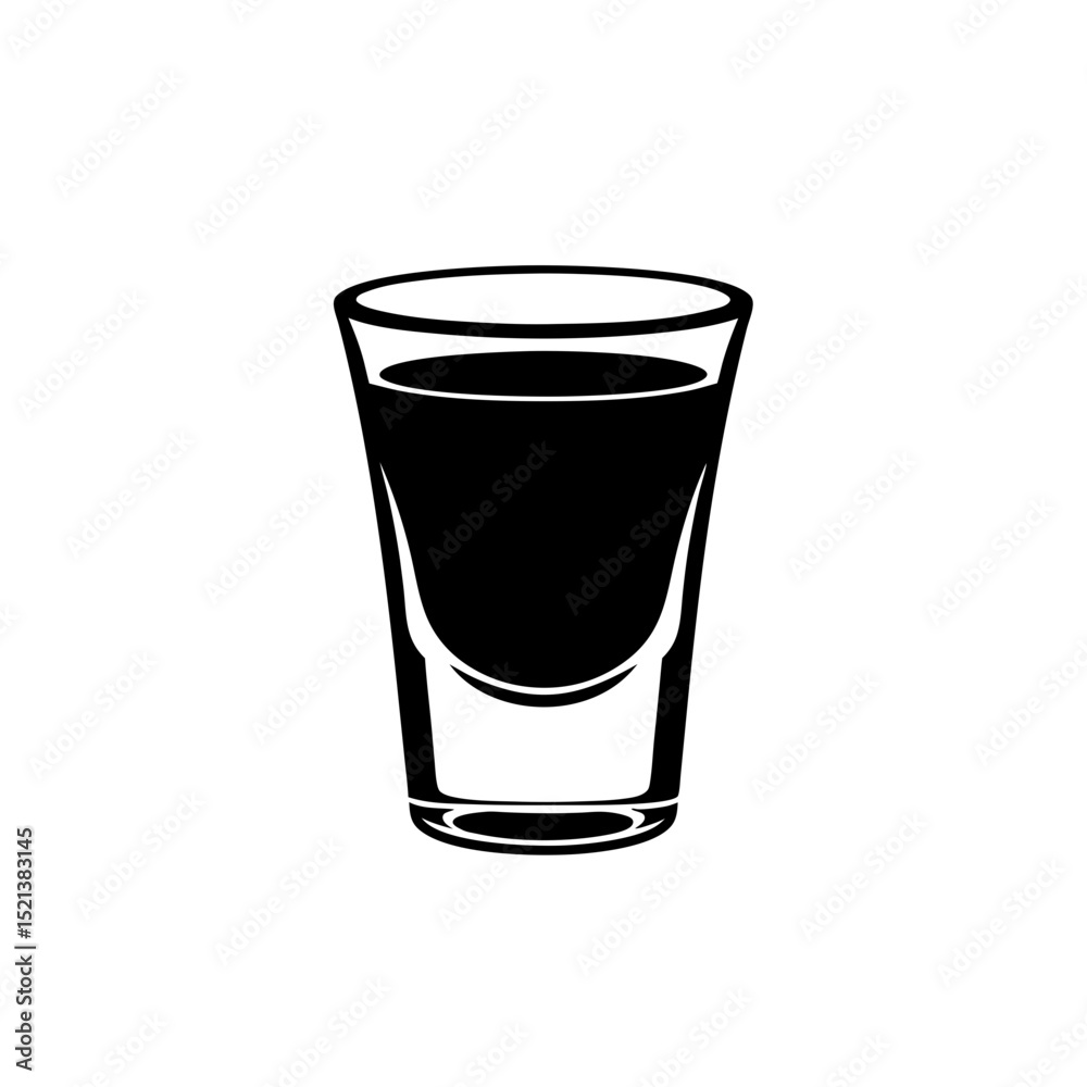 Silhouette of a shot glass on transparent background, beverage concept
Silhouette of a shot glass on transparent background, beverage concept