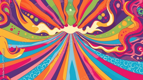 Trippy concert poster with warped text and groovy art stock photo --ar 16:9 --raw --v 6 Job ID: b78ae6d6-3ec6-4a68-b1d5-9bc02ab60031