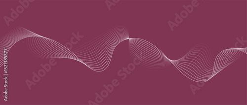Abstract wave lines in color gradient on minimalist background. Futuristic and dynamic look, perfect for tech, digital, and modern design projects.