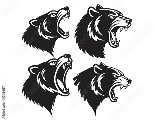Grizzly Bear Head Vector Bundle
