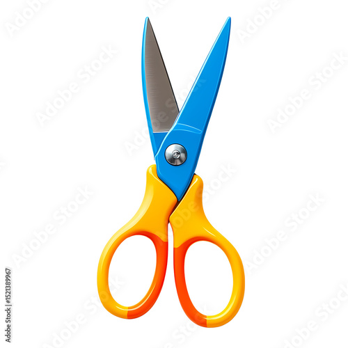 Colorful scissors with a playful design, ideal for creative projects and children's activities. Perfect for arts and crafts.