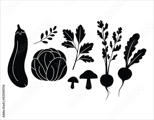 Minimalist Organic Produce Icon Pack