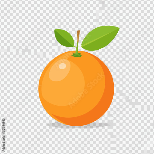 オレンジの背景透過シンプルベクター
