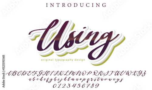 Using Font – Stylish Script Typeface with Bold Modern Brush Lettering
