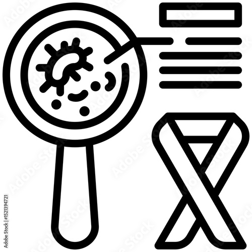 Cancer icon for cancer diagnosis, website, application, printing, document, poster design, etc