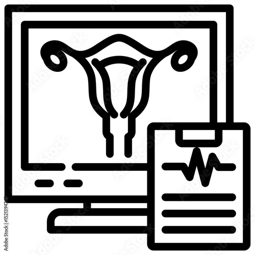 Diagnosis icon for cancer diagnosis, website, application, printing, document, poster design, etc