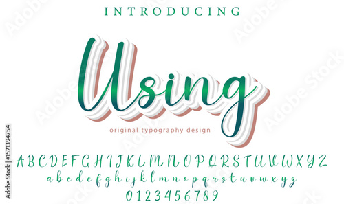 Using - Elegant 3D Script Font with Handwritten Style for Modern Typography and Branding